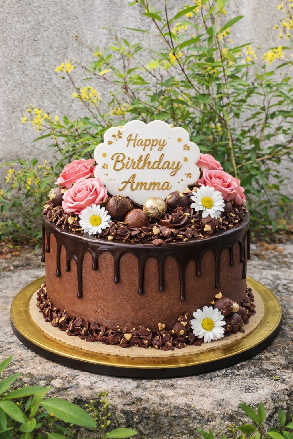 Rich customized chocolate celebration cake