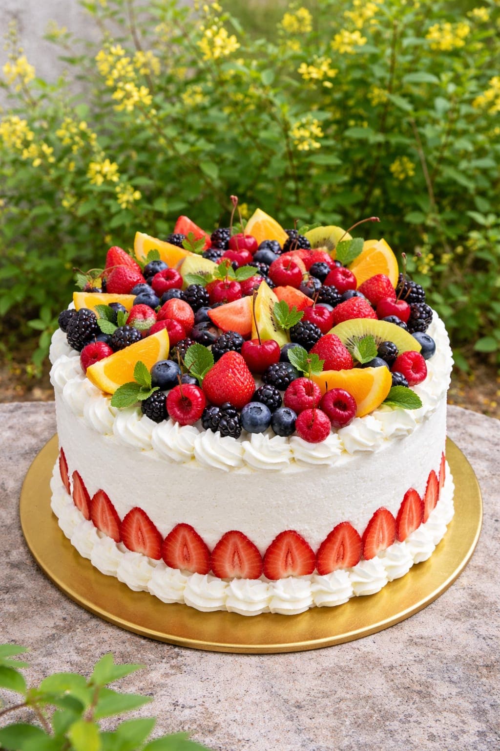 Premium customized fruit cake with rich ingredients