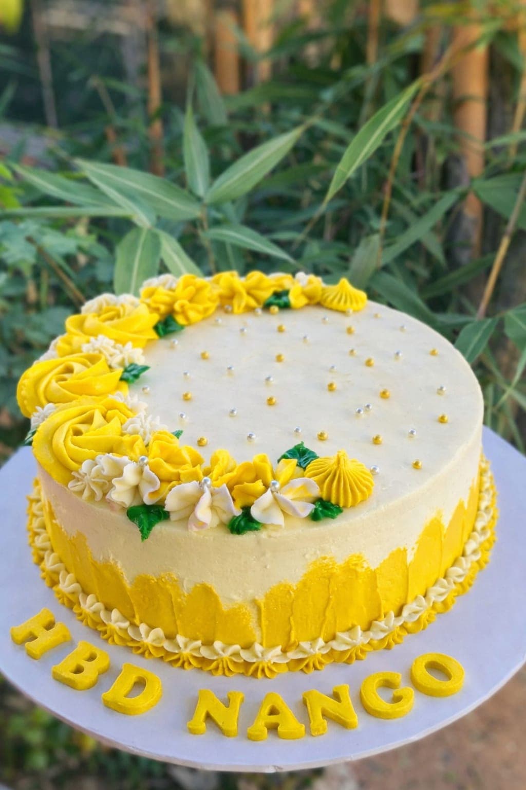 Elegant customized butter cake for a beautiful girl's birthday