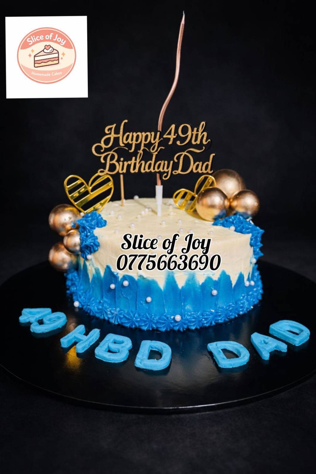 Special customized celebration cake for a father