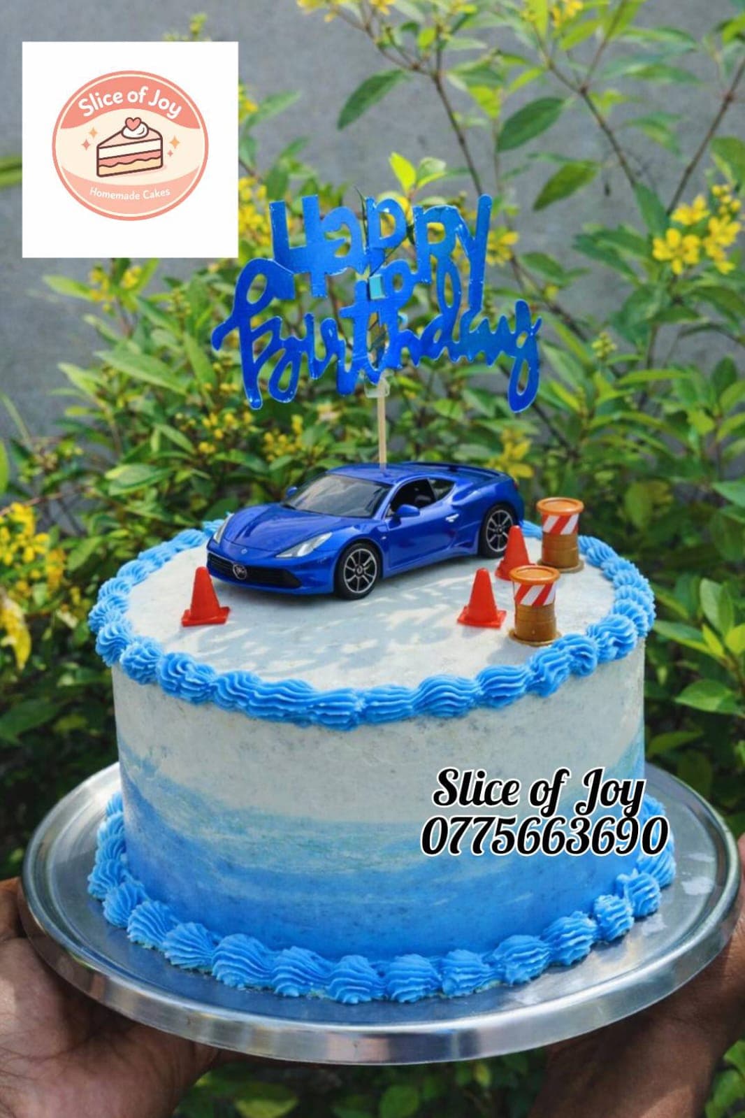 Customized butter cake with a theme for a teenage boy