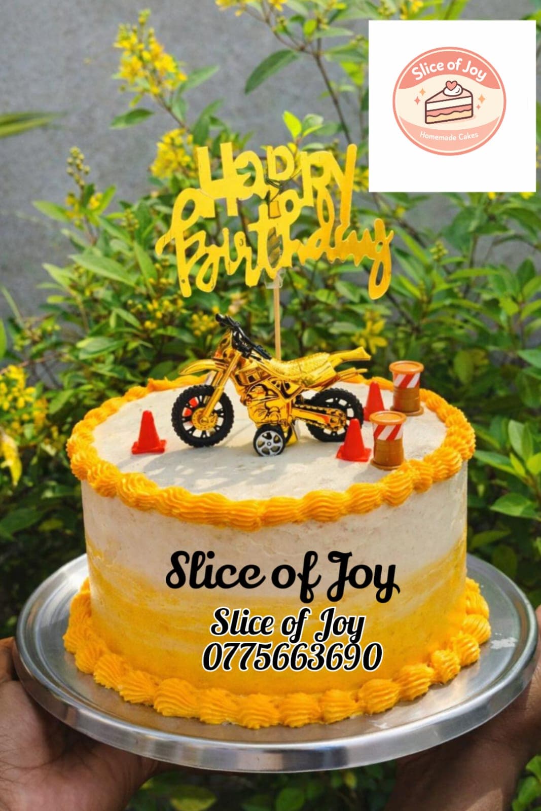 Handcrafted customized butter cake for a teenage boy