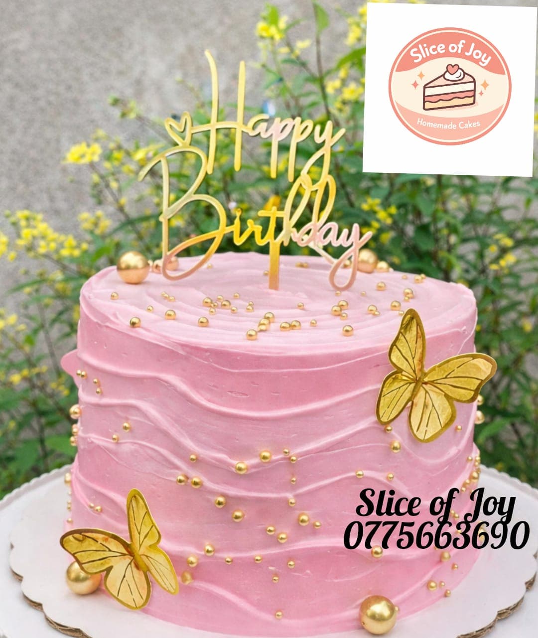 Elegant customized butter cake design for a teenage girl