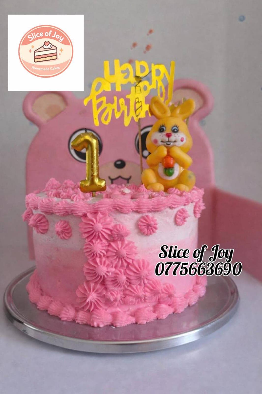 Customized baby angel girl themed butter cake