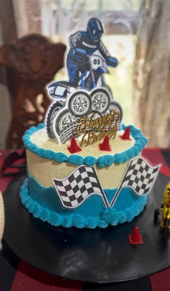 Themed customized butter cake for a boy's birthday